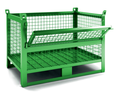 Box paleți metalici, din plasă sau tablă, în diverse configurații
